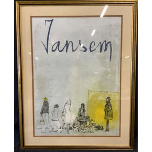 FRENCH JANSEM FRAMED LITHOGRAPH