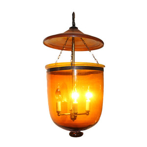 LARGE AMBER BELL JAR