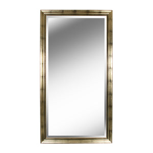 LARGE SILVER GILTWOOD MIRROR WITH BEVEL