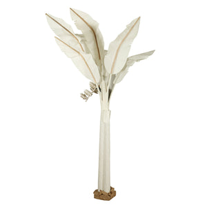 LARGE WHITE CANVAS PALM TREE