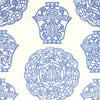 LIMOGERIE WALLPAPER SAMPLE - NAVY ON WHITE