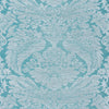 VENISE WALLPAPER SAMPLE - WHITE ON CAPRI GRASSCLOTH