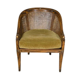 VINTAGE REGENCY STYLE CANED ARMCHAIR