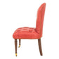 REGENCY STYLE EDWARD FERRELL LEATHER TUFTED SIDE CHAIR WITH MAHOGANY LEGS