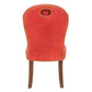 REGENCY STYLE EDWARD FERRELL LEATHER TUFTED SIDE CHAIR WITH MAHOGANY LEGS