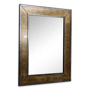 GREEK KEY EGLOMISE REGENCY STYLE MIRROR