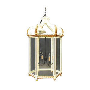 LARGE PARCEL GILT HANGING LANTERN CHANDELIER