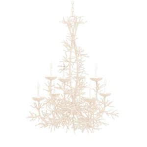 SEA CORAL INSPIRED EIGHT LIGHT CHANDELIER