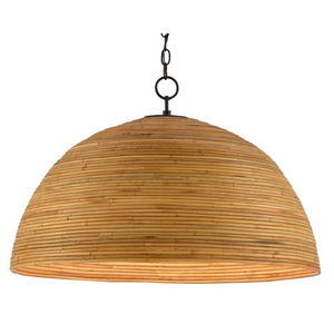 PENCIL REED RATTAN PENDANT LIGHT FIXTURE