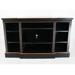 REGENCY EBONIZED BOOKCASE WITH GILT DETAIL