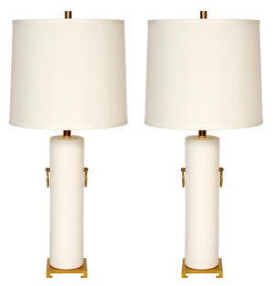 BLANC DE CHINE CHINESE LAMP CHINESE LAMP WITH BRASS FITTINGS