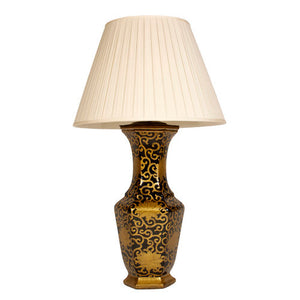 CHINESE GILT GLAZED PORCELAIN LAMP