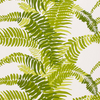 FERNS - OUTDOOR FABRIC - LIGHT GREENS ON WHITE