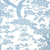 ARBOUR WALLPAPER SAMPLE - Steel Blue on White