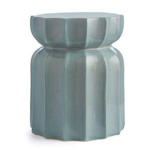 SOFT BLUE TWISTED CERAMIC STOOL