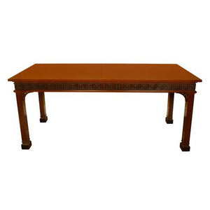 A CHINESE CHIPPENDALE ENGLISH MAHOGANY CONSOLE