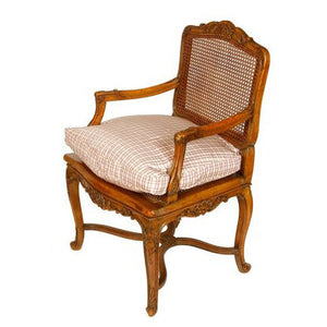 PAIR OF FRENCH PROVINCIAL CANED ARMCHAIRS