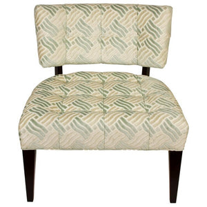 PAIR OF LOW MID-CENTURY MODERN CHAIRS IN FRET VELVET FABRIC