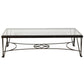 LARGE WROUGHT IRON & GLASS COFFEE TABLE GREGORIUS PINEO