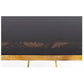 MAISON JANSEN BRASS SIDE TABLE WITH GILT AND EBONIZED TOP