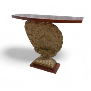 CARVED SCALLOP SHELL CONSOLE BY GROSFELD HOUSE