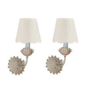 PAIR OF VINTAGE FLORAL INSPIRED SCONCES