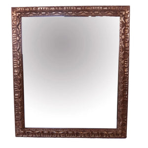 DIMENSIONSAL CARVED GILTWOOD RECTANGULAR MIRROR
