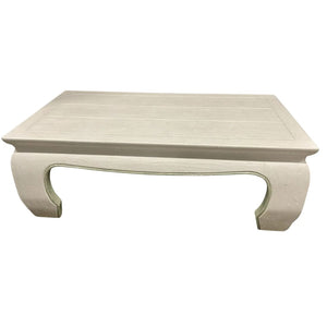 MING STYLE WHITE WOOD PAINTED COFFEE TABLE