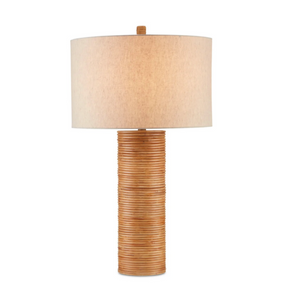 REEDED CYLINDRICAL LAMP