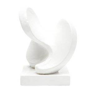 ABSTRACT WHITE CONCRETE SCULPTURE