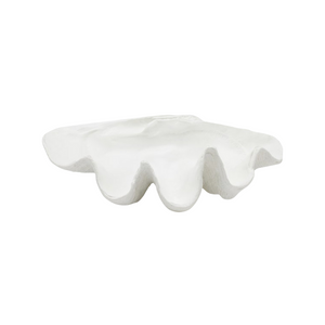 PLASTER WHITE FAUX CLAM SHELL