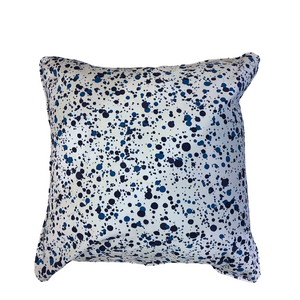 SHADES OF BLUE SPLATTER PILLOW