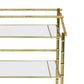 REGENCY STYLE VINTAGE TIERED BRASS BAMBOO BAR CART