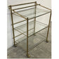 REGENCY STYLE VINTAGE TIERED BRASS BAMBOO BAR CART