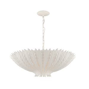 PLASTER WHITE FLARED BOWL CHANDELIER