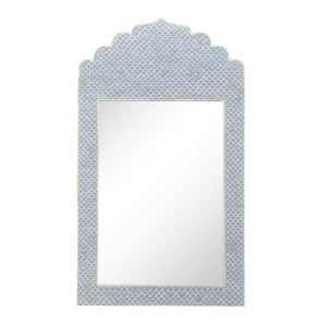 BLUE & CREAM SCALED BONE MIRROR