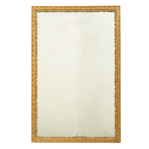 LARGE GILTWOOD MIRROR WITH CARVED SCROLL DETAIL