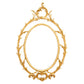PAIR OF OVAL GILTWOOD MIRRORS WITH SCROLL MOTIF