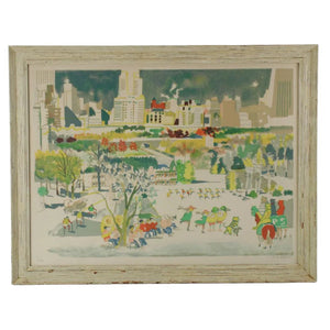 FRAMED WHIMSICAL CENTRAL PARK SCENE BY KINGMAN