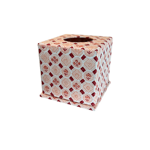 BLOCKPRINTED SQUARE TISSUE BOX
