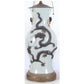 DRAGON MOTIF CRACKLE GLAZED CERAMIC TABLE LAMP