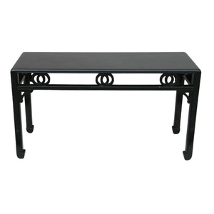 FOREST GREEN MICHAEL TAYLOR ASIAN STYLE LACQUER CONSOLE TABLE