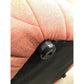 KARL SPRINGER STYLE SOUFFLE POUF OTTOMAN IN ORIGINAL CORAL FABRIC