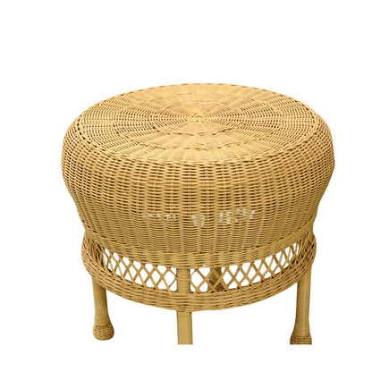 ROUND WICKER SIDE TABLE