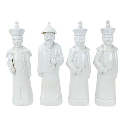 SET OF FOUR BLANC DE CHINE CHINESE FIGURINES