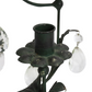 PAIR FOLIATE METAL & DROP CRYSTAL SIX LIGHT CANDELABRAS
