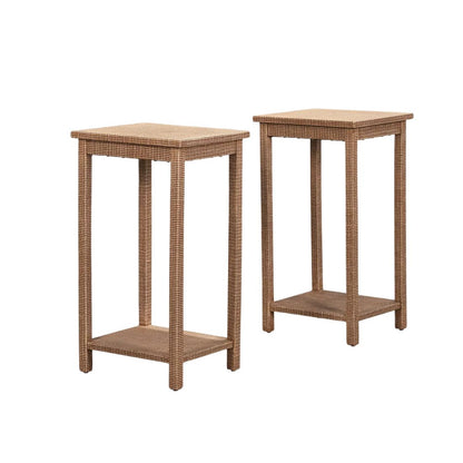 SPRINGER STYLE TALL LACQUERED TEXTURE SIDE TABLES