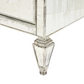 PAINTED SILVER & MIRRORED SIX DRAWER DRESSER
