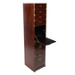 TALL ASIAN STYLE CAMPAIGN CHEST & SECRETARY DESK WITH BRASS FITTINGS