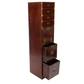 TALL ASIAN STYLE CAMPAIGN CHEST & SECRETARY DESK WITH BRASS FITTINGS
